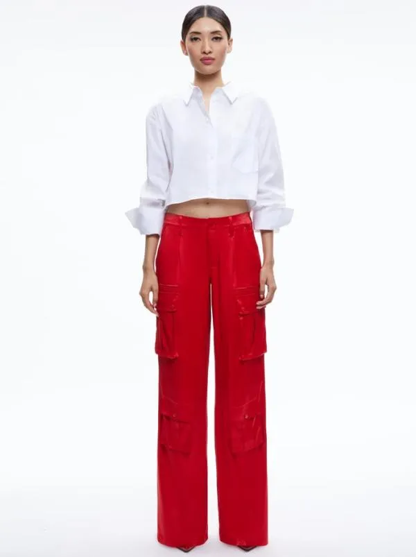 Matching Sets Women Alice Olivia ADARA BUSTIER TOP JOETTE LOW RISE CARGO PANT Matching Sets Women Alice Olivia ADARA BUSTIER TOP JOETTE LOW RISE CARGO PANT