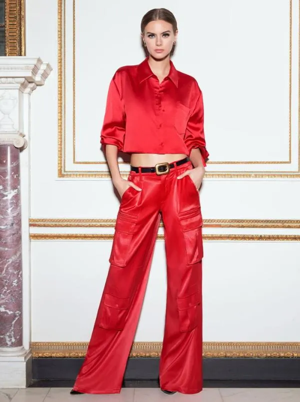 Matching Sets Women Alice Olivia ADARA BUSTIER TOP JOETTE LOW RISE CARGO PANT Matching Sets Women Alice Olivia ADARA BUSTIER TOP JOETTE LOW RISE CARGO PANT