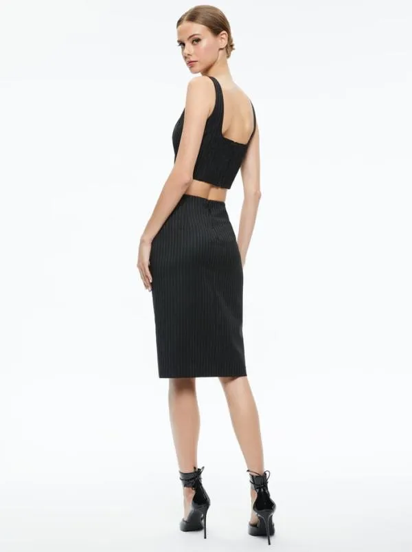Matching Sets Women Alice Olivia BRESLIN CORSET TOP SIOBHAN FRONT WRAP MIDI SKIRT Matching Sets Women Alice Olivia BRESLIN CORSET TOP SIOBHAN FRONT WRAP MIDI SKIRT