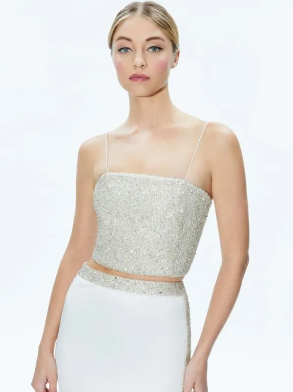 Matching Sets Women Alice Olivia CERESI EMBELLISHED CROP TOP MARILYNN EMBELLISHED MAXI SKIRT Matching Sets Women Alice Olivia CERESI EMBELLISHED CROP TOP MARILYNN EMBELLISHED MAXI SKIRT