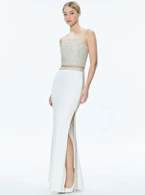 Matching Sets Women Alice Olivia CERESI EMBELLISHED CROP TOP MARILYNN EMBELLISHED MAXI SKIRT Matching Sets Women Alice Olivia CERESI EMBELLISHED CROP TOP MARILYNN EMBELLISHED MAXI SKIRT