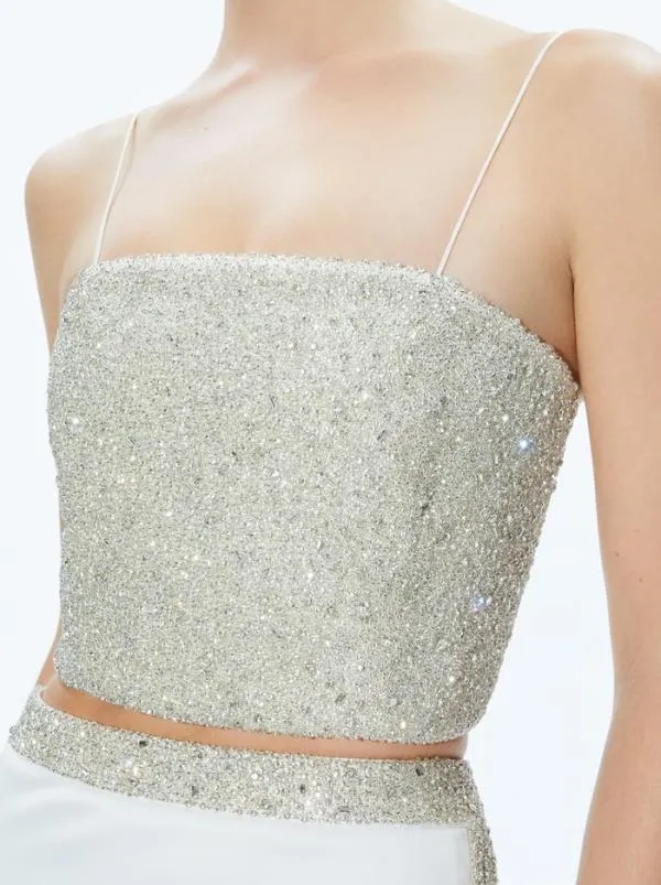 Matching Sets Women Alice Olivia CERESI EMBELLISHED CROP TOP MARILYNN EMBELLISHED MAXI SKIRT Matching Sets Women Alice Olivia CERESI EMBELLISHED CROP TOP MARILYNN EMBELLISHED MAXI SKIRT
