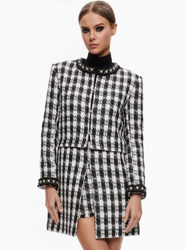 Matching Sets Women Alice Olivia DEON TWOFER TWEED JACKET MACE TWEED MINI SKORT Matching Sets Women Alice Olivia DEON TWOFER TWEED JACKET MACE TWEED MINI SKORT