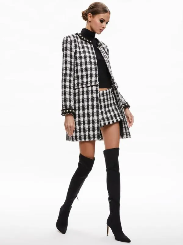 Matching Sets Women Alice Olivia DEON TWOFER TWEED JACKET MACE TWEED MINI SKORT Matching Sets Women Alice Olivia DEON TWOFER TWEED JACKET MACE TWEED MINI SKORT