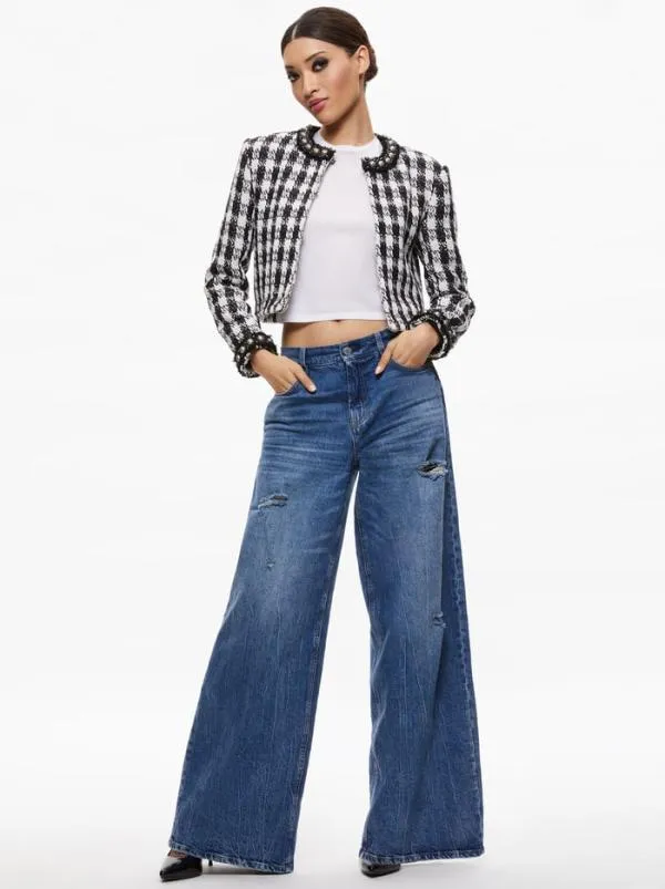 Matching Sets Women Alice Olivia DEON TWOFER TWEED JACKET MACE TWEED MINI SKORT Matching Sets Women Alice Olivia DEON TWOFER TWEED JACKET MACE TWEED MINI SKORT
