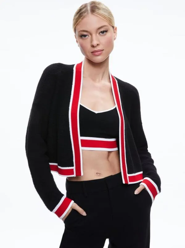 Matching Sets Women Alice Olivia JUANA CROPPED CARDIGAN MAUDE BRALETTE