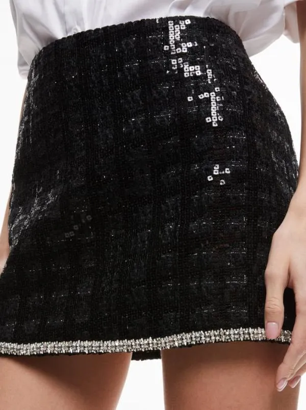 Matching Sets Women Alice Olivia KIDMAN SEQUIN TWEED JACKET RUBI SEQUIN TWEED MINI SKIRT Matching Sets Women Alice Olivia KIDMAN SEQUIN TWEED JACKET RUBI SEQUIN TWEED MINI SKIRT