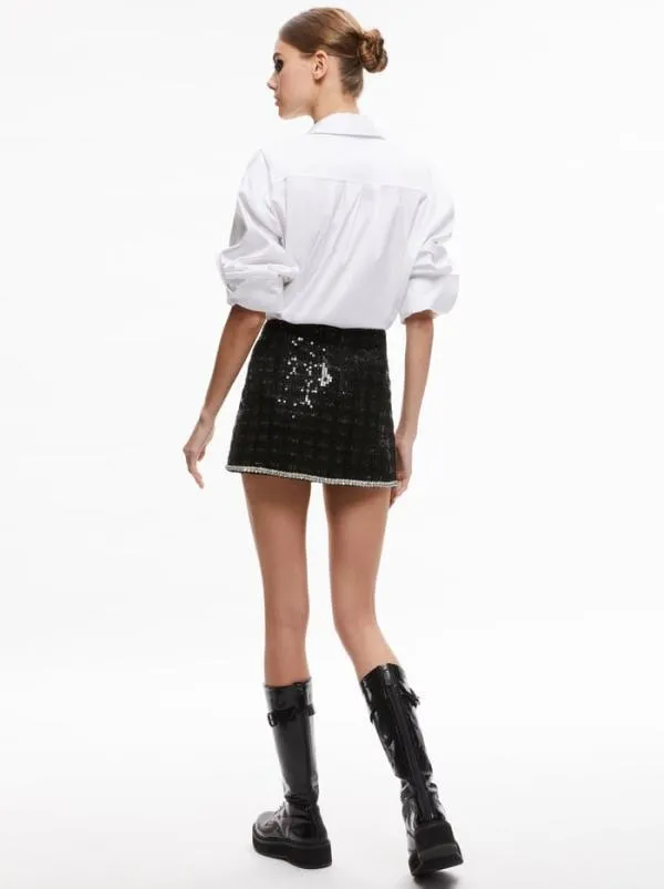 Matching Sets Women Alice Olivia KIDMAN SEQUIN TWEED JACKET RUBI SEQUIN TWEED MINI SKIRT Matching Sets Women Alice Olivia KIDMAN SEQUIN TWEED JACKET RUBI SEQUIN TWEED MINI SKIRT