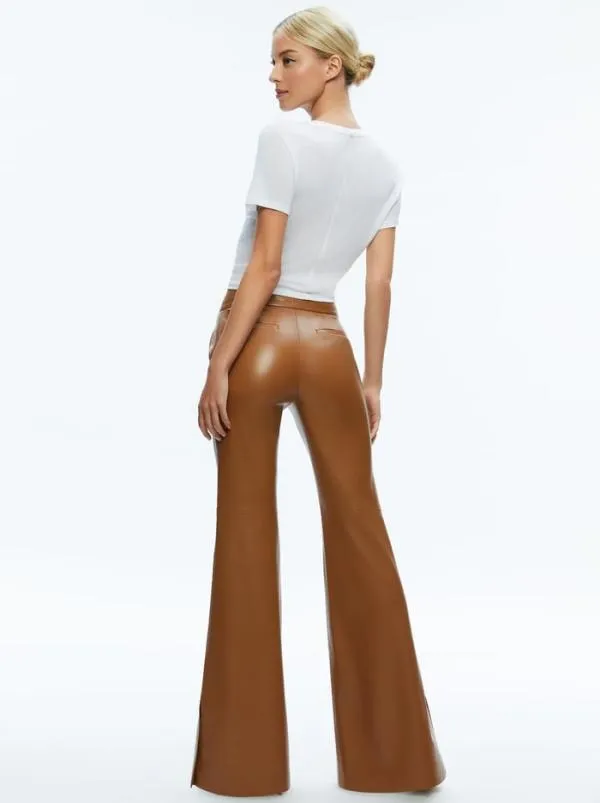 Matching Sets Women Alice Olivia MACEY FITTED VEGAN LEATHER BLAZER DANETTE VEGAN LEATHER SPLIT HEM TROUSERS Matching Sets Women Alice Olivia MACEY FITTED VEGAN LEATHER BLAZER DANETTE VEGAN LEATHER SPLIT HEM TROUSERS