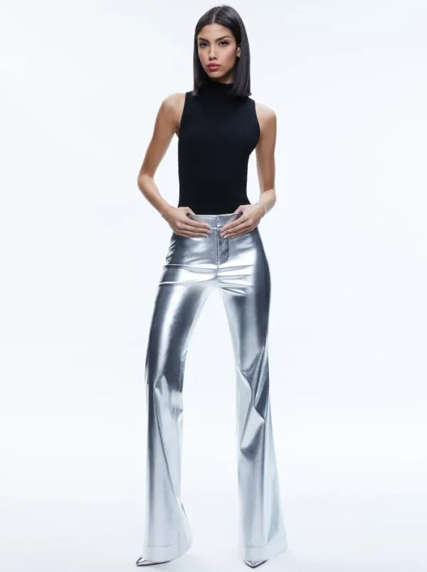 Matching Sets Women Alice Olivia MACEY METALLIC VEGAN LEATHER BLAZER LIVI METALLIC VEGAN LEATHER PANT Matching Sets Women Alice Olivia MACEY METALLIC VEGAN LEATHER BLAZER LIVI METALLIC VEGAN LEATHER PANT
