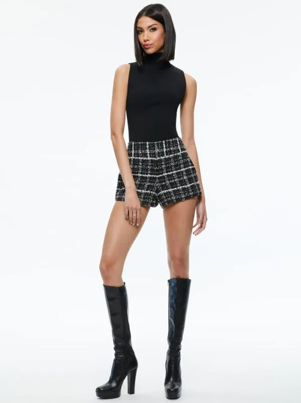 Matching Sets Women Alice Olivia YARDLEY CROPPED FRAY HEM JACKET DONALD TWEED SHORT Matching Sets Women Alice Olivia YARDLEY CROPPED FRAY HEM JACKET DONALD TWEED SHORT