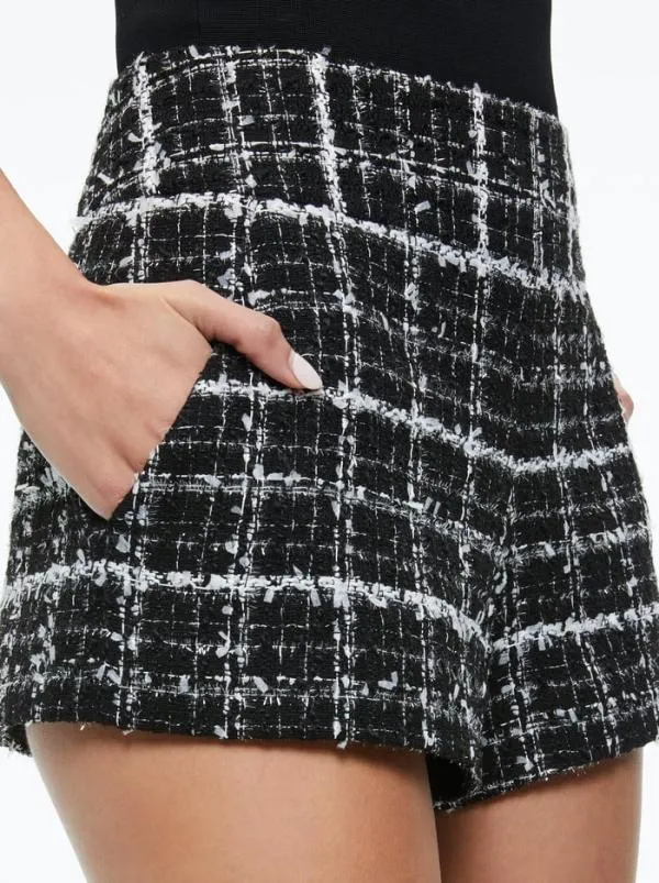 Matching Sets Women Alice Olivia YARDLEY CROPPED FRAY HEM JACKET DONALD TWEED SHORT Matching Sets Women Alice Olivia YARDLEY CROPPED FRAY HEM JACKET DONALD TWEED SHORT