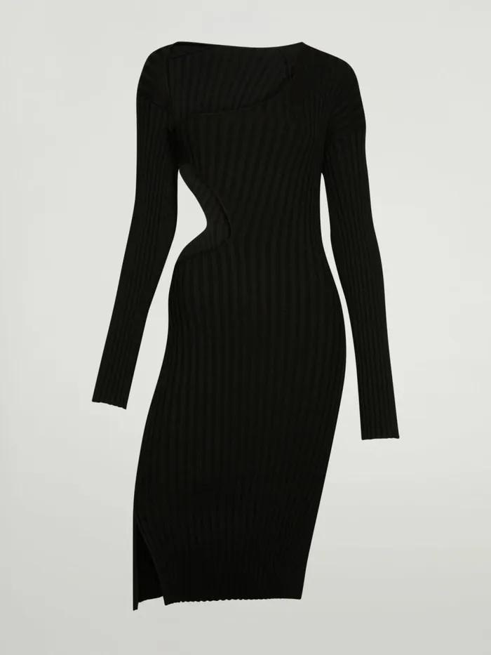 Mega Rib Dress Black Women Wolford Dresses and Skirts