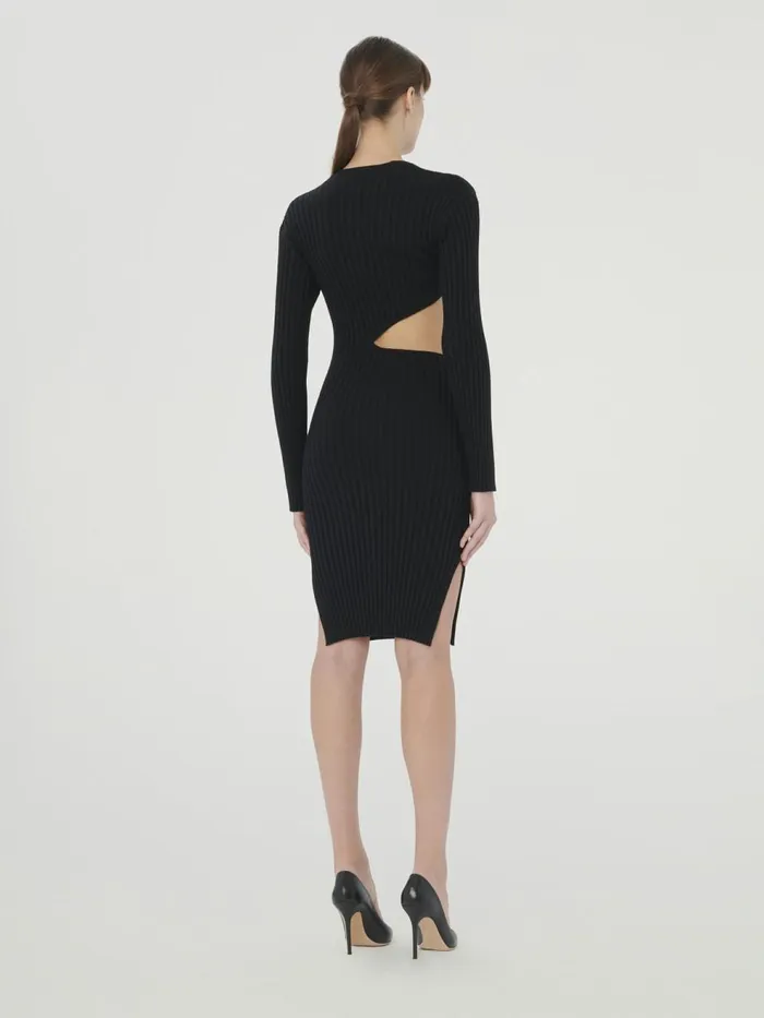 Mega Rib Dress Black Women Wolford Dresses and Skirts