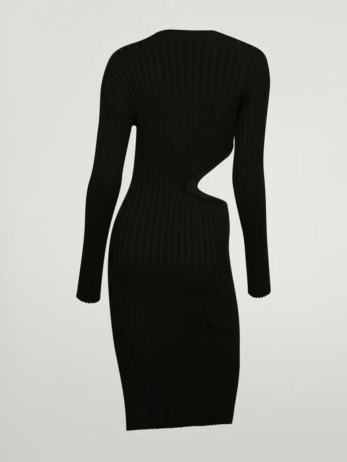 Mega Rib Dress Black Women Wolford Dresses and Skirts