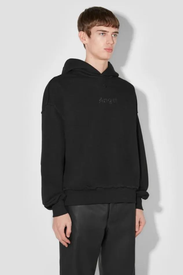Men Hoodies and Sweats MISBHV Angel Glitter Hoodie Black