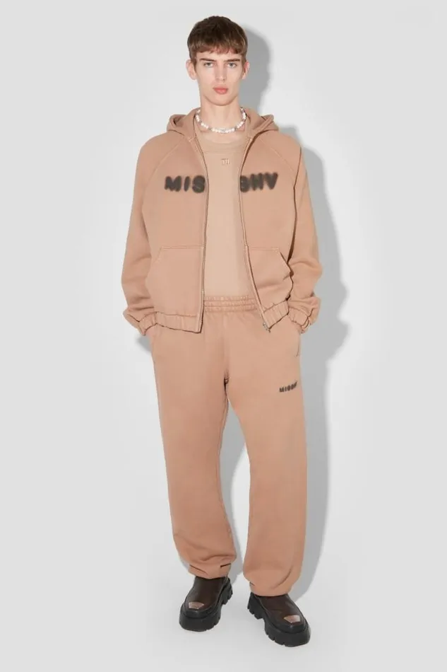 Men Hoodies and Sweats MISBHV Community Zipped Hoodie Vintage Brown