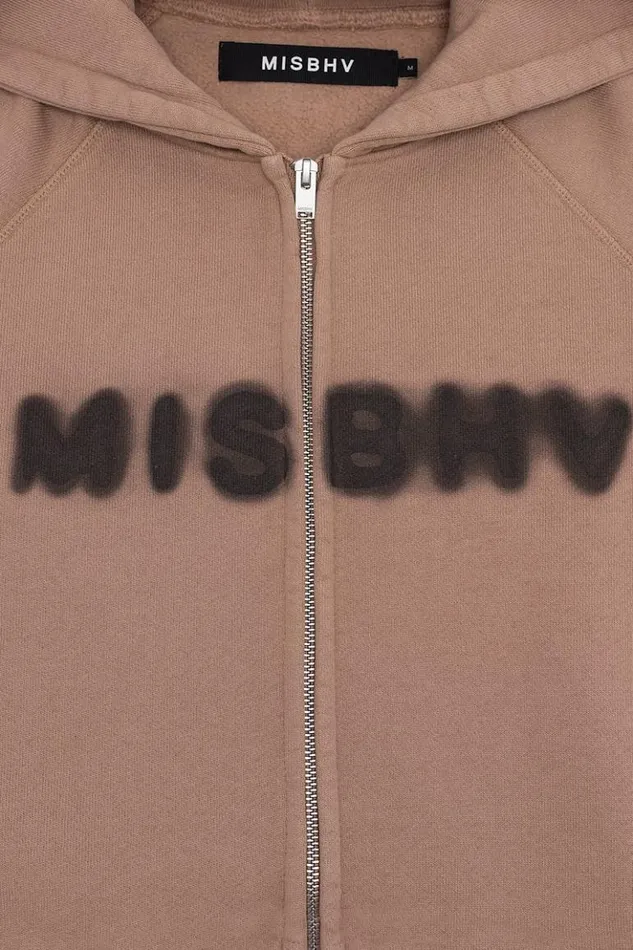 Men Hoodies and Sweats MISBHV Community Zipped Hoodie Vintage Brown