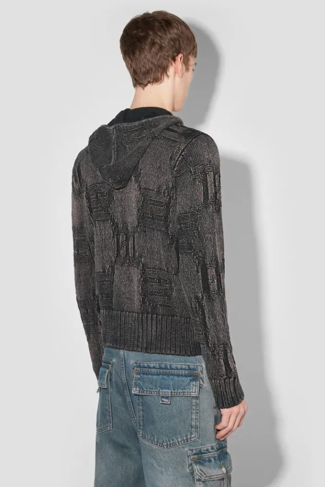 Men Knitwear MISBHV Monogram Knitted Hoodie Black