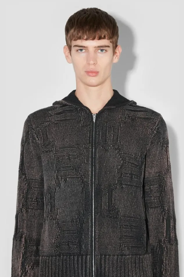 Men Knitwear MISBHV Monogram Knitted Hoodie Black