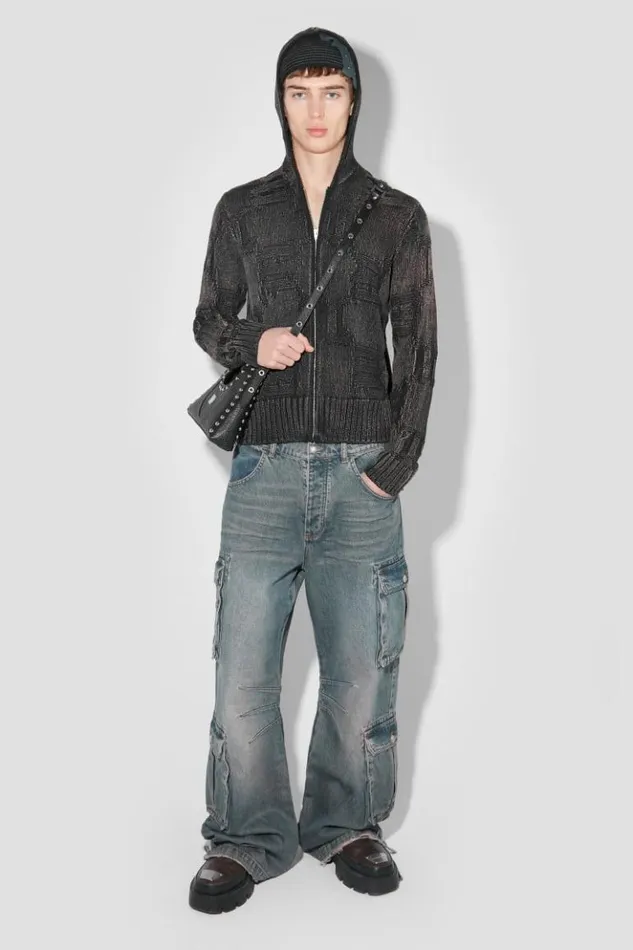 Men Knitwear MISBHV Monogram Knitted Hoodie Black