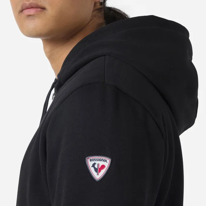Men Men039s Fullzip Hooded Logo Cotton Sweatshirt Black200 Rossignol Sweatshirts and Pullovers