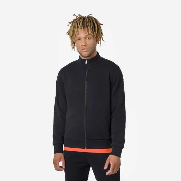 Men Men039s Fullzip Logo Cotton Sweatshirt Black200 Rossignol Sweatshirts and Pullovers
