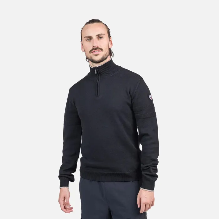 Men Men039s HalfZip Knit Sweater Black200 Rossignol Sweatshirts and Pullovers