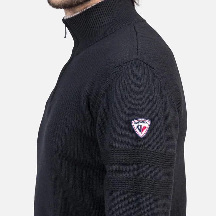 Men Men039s HalfZip Knit Sweater Black200 Rossignol Sweatshirts and Pullovers