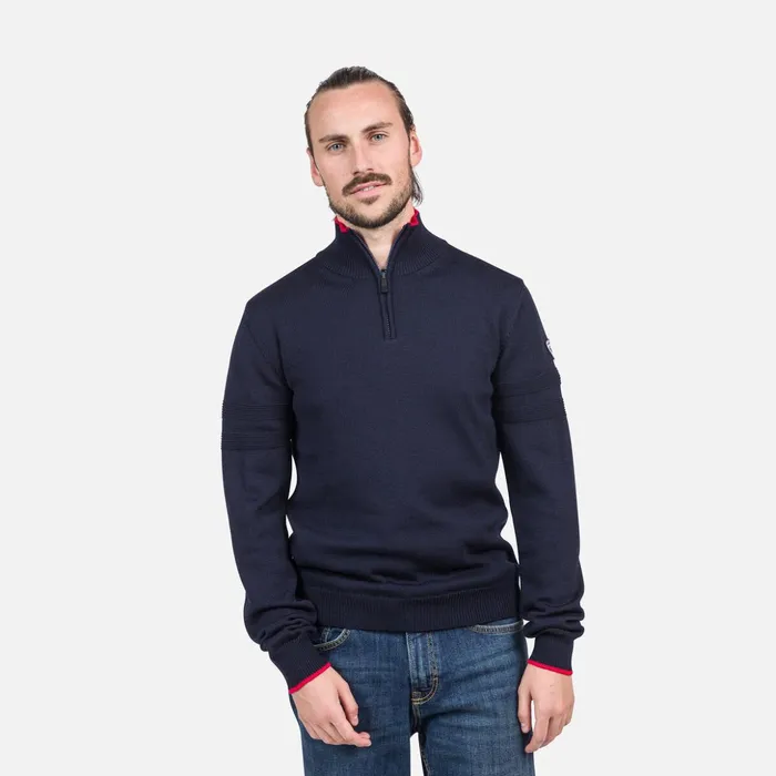 Men Men039s HalfZip Knit Sweater Darknavy715 Rossignol Sweatshirts and Pullovers Men Men039s HalfZip Knit Sweater Darknavy715 Rossignol Sweatshirts and Pullovers