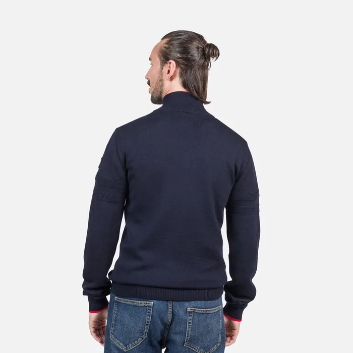 Men Men039s HalfZip Knit Sweater Darknavy715 Rossignol Sweatshirts and Pullovers