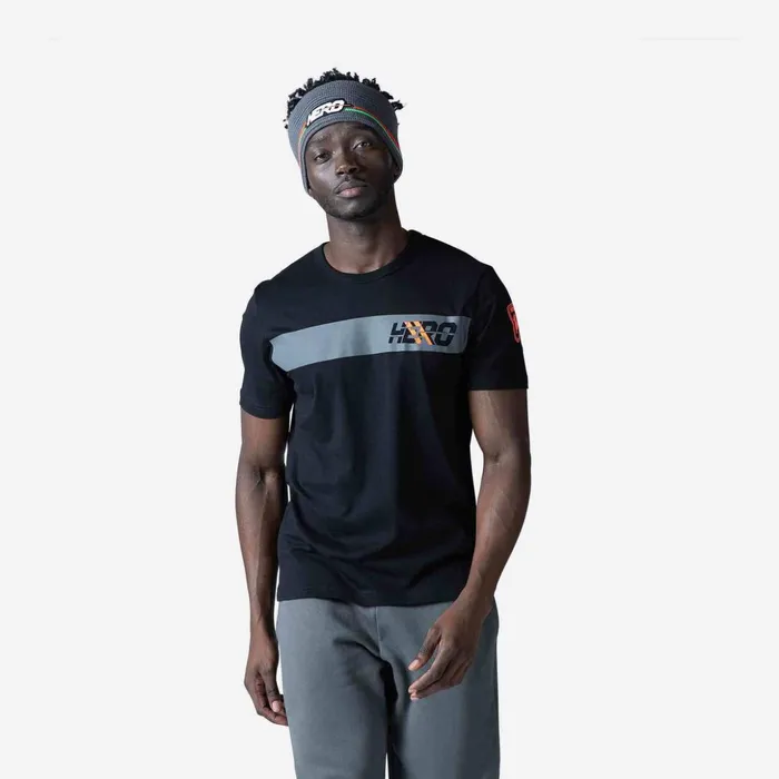 Men Men039s Hero Stripe Tee Black200 Rossignol Polos and Tees