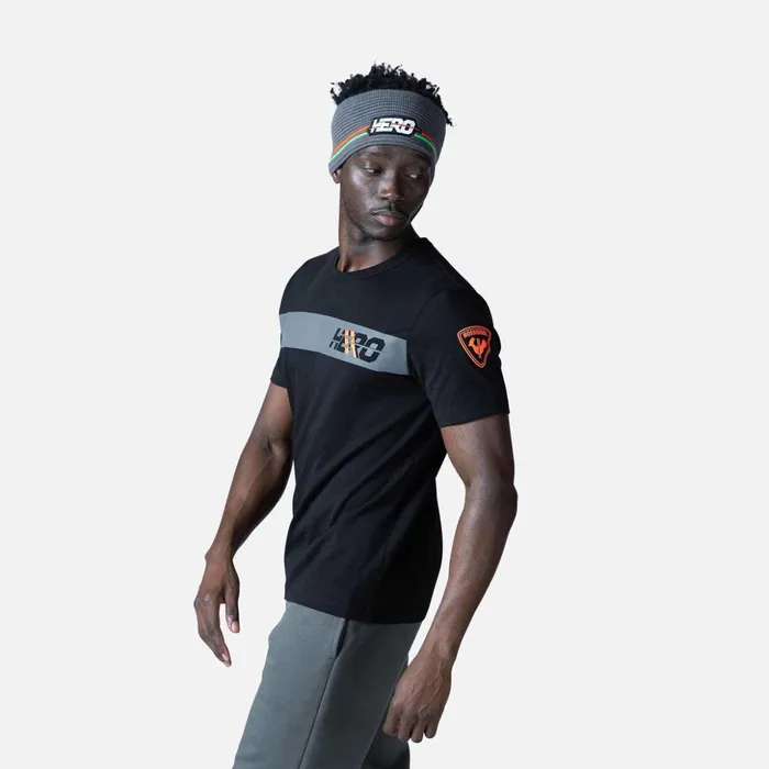 Men Men039s Hero Stripe Tee Black200 Rossignol Polos and Tees