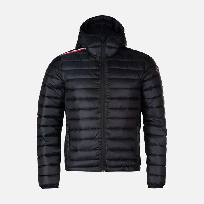 Men Men039s Hooded Insulated Jacket 180GR Black200 Rossignol Softshell and Lightweight Jackets