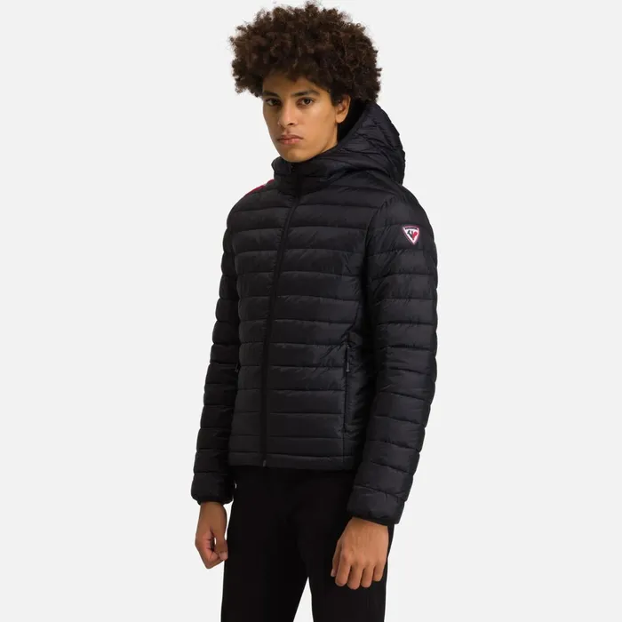Men Men039s Hooded Insulated Jacket 180GR Black200 Rossignol Softshell and Lightweight Jackets