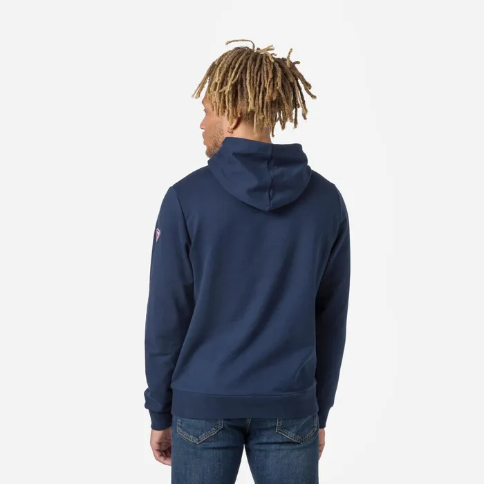 Men Men039s Hooded Logo Fleece Sweatshirt Darknavy715 Rossignol Sweatshirts and Pullovers