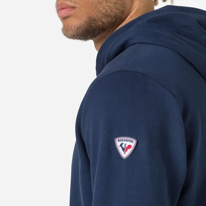Men Men039s Hooded Logo Fleece Sweatshirt Darknavy715 Rossignol Sweatshirts and Pullovers