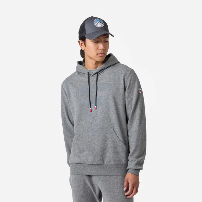 Men Men039s Hooded Logo Fleece Sweatshirt Heathergrey280 Rossignol Sweatshirts and Pullovers