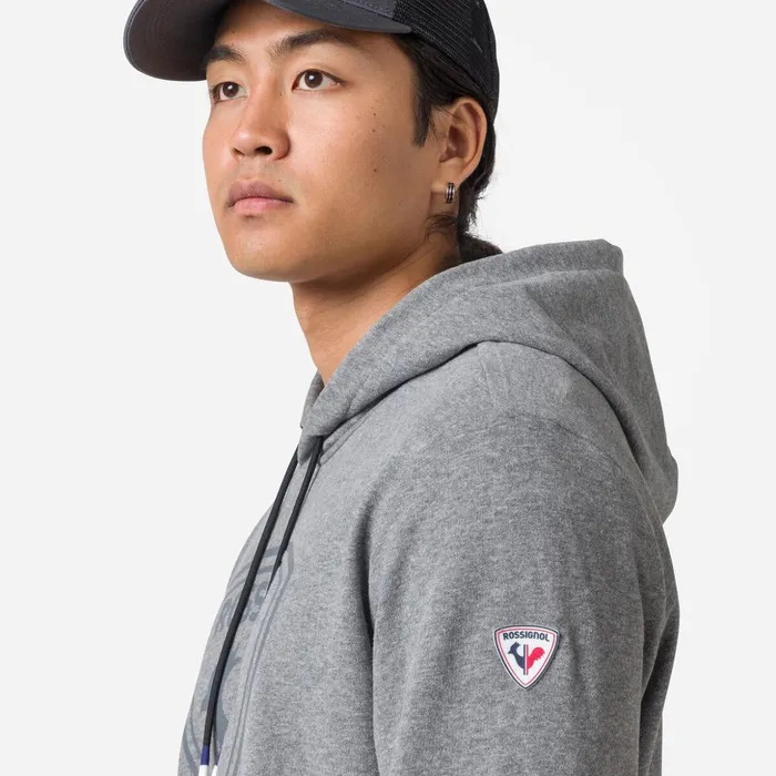 Men Men039s Hooded Logo Fleece Sweatshirt Heathergrey280 Rossignol Sweatshirts and Pullovers
