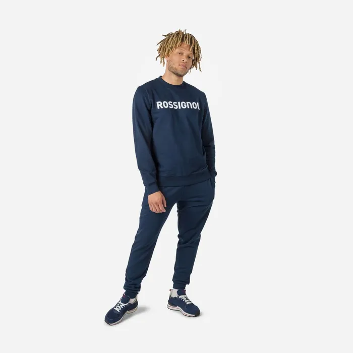Men Men039s Logo Fleece Sweatshirt Round Neck Darknavy715 Rossignol Sweatshirts and Pullovers