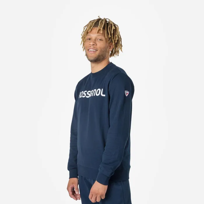 Men Men039s Logo Fleece Sweatshirt Round Neck Darknavy715 Rossignol Sweatshirts and Pullovers