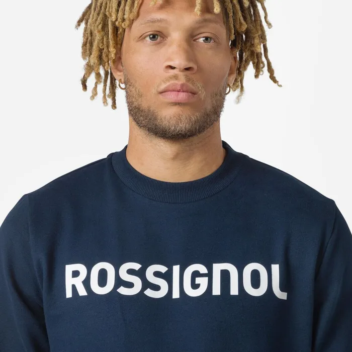 Men Men039s Logo Fleece Sweatshirt Round Neck Darknavy715 Rossignol Sweatshirts and Pullovers