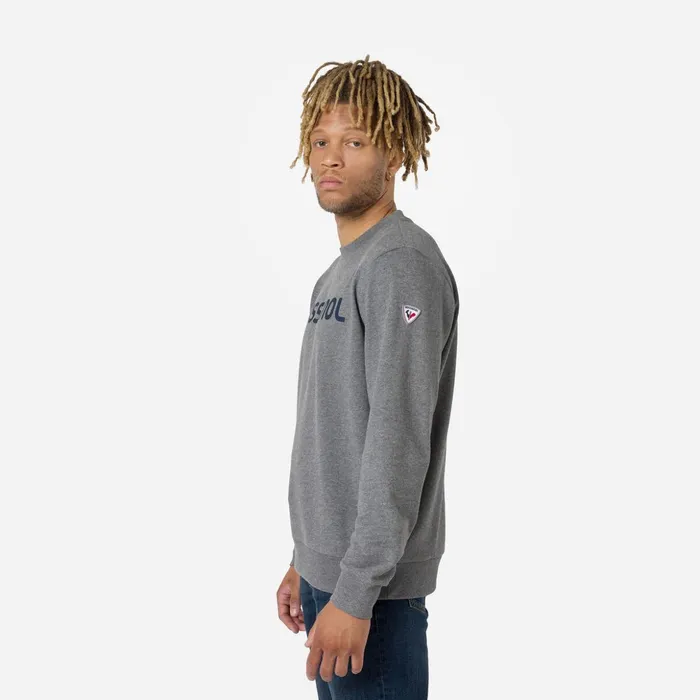 Men Men039s Logo Fleece Sweatshirt Round Neck Heathergrey280 Rossignol Sweatshirts and Pullovers