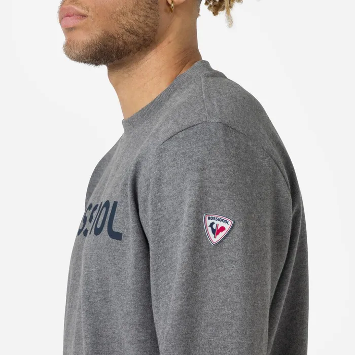 Men Men039s Logo Fleece Sweatshirt Round Neck Heathergrey280 Rossignol Sweatshirts and Pullovers