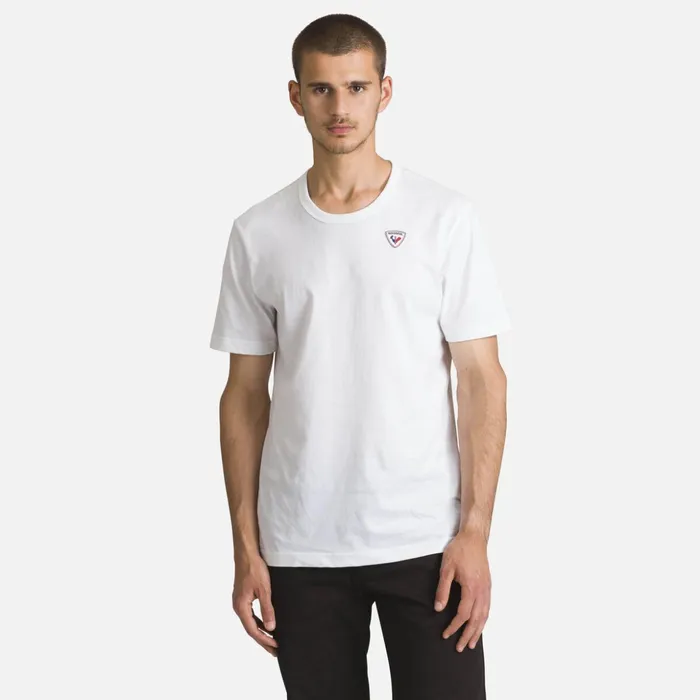Men Men039s Logo Plain Tee White100 Rossignol Polos and Tees