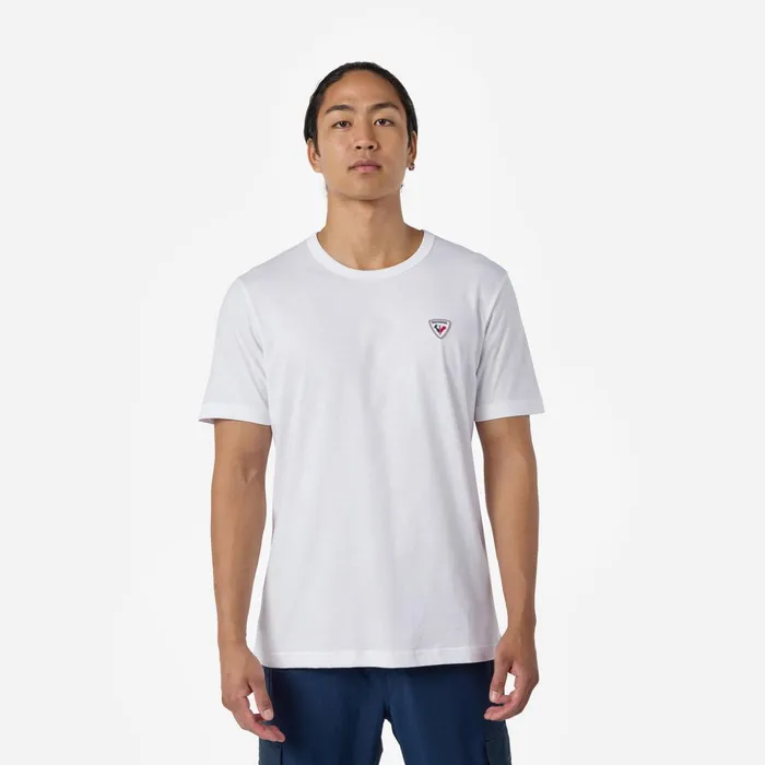 Men Men039s Logo Plain Tee White100 Rossignol Polos and Tees