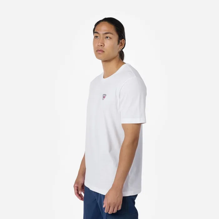 Men Men039s Logo Plain Tee White100 Rossignol Polos and Tees