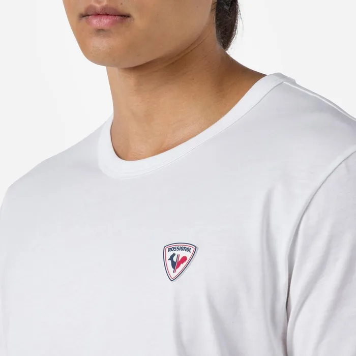 Men Men039s Logo Plain Tee White100 Rossignol Polos and Tees