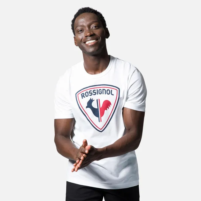 Men Men039s Logo Tee White100 Rossignol Polos and Tees