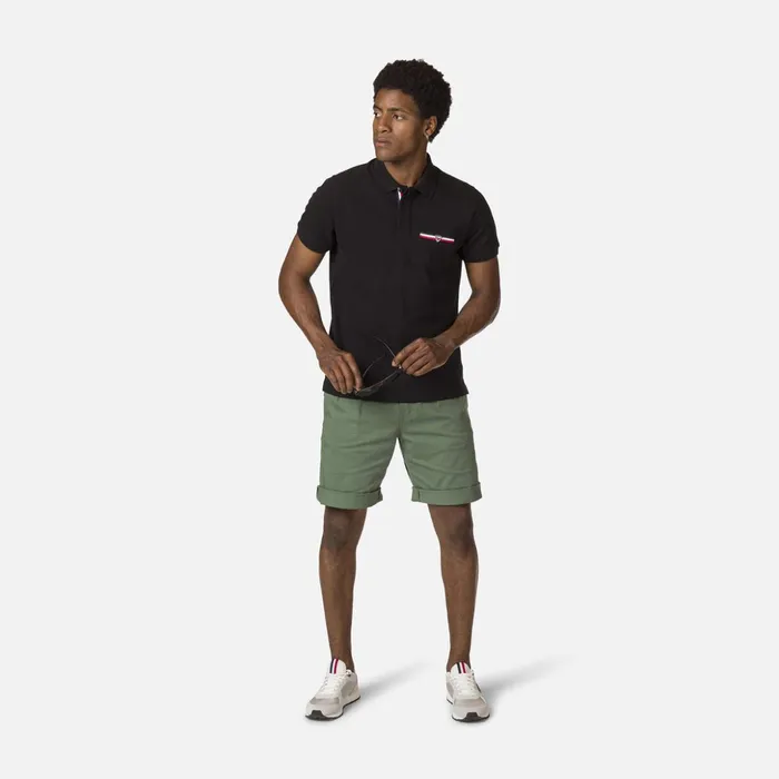 Men Men039s Pocket Logo Polo Shirt Black200 Rossignol Polos and Tees
